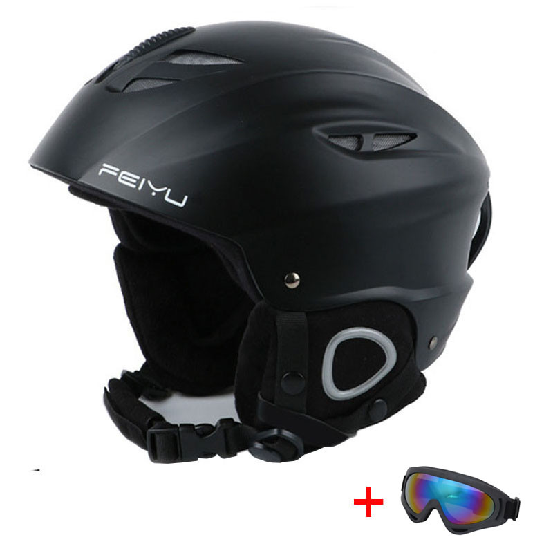 Téli szabadtéri sísisak védőszemüveggel szélálló meleg sísisak férfi női lélegző snowboard motorosszán sisak