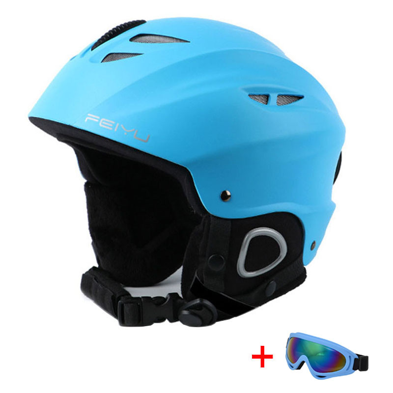 Téli szabadtéri sísisak védőszemüveggel szélálló meleg sísisak férfi női lélegző snowboard motorosszán sisak