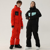 Vientisas slidinėjimo kostiumas Moteriškas Vyriškas Kombinezonas Striukė Kombinezonai Slidinėjimo komplektas Drabužiai Nelaidūs vėjui Atsparūs vandeniui sustorėję šilti lauko snieglentės