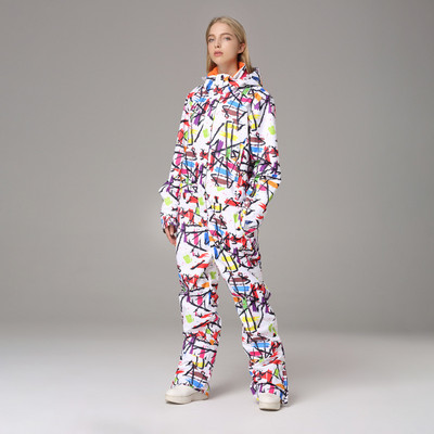 Salopete de schi impermeabile dintr-o bucată pentru femei, cu glugă, pentru snowboard, sport, impermeabile, pentru femei, pentru zăpadă, pentru exterior, pentru femei.