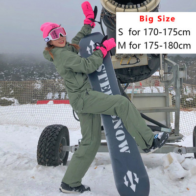 Salopete de schi impermeabile dintr-o bucată pentru femei, cu glugă, pentru snowboard, sport, impermeabile, pentru femei, pentru zăpadă, pentru exterior, pentru femei.