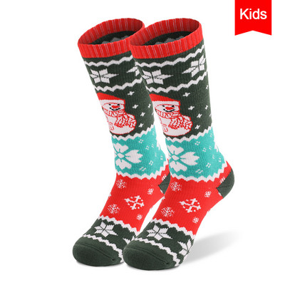 Loogdeel Детски зимни ски чорапи Дебело хавлиено дъно Удобни меки детски спортове на открито Топли сноуборд дълги тръбни чорапи