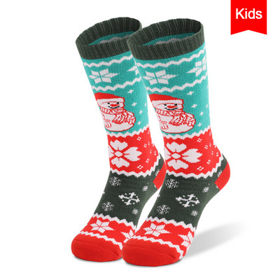 Loogdeel Детски зимни ски чорапи Дебело хавлиено дъно Удобни меки детски спортове на открито Топли сноуборд дълги тръбни чорапи