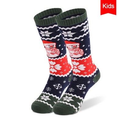 Loogdeel Детски зимни ски чорапи Дебело хавлиено дъно Удобни меки детски спортове на открито Топли сноуборд дълги тръбни чорапи