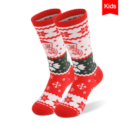 Loogdeel Детски зимни ски чорапи Дебело хавлиено дъно Удобни меки детски спортове на открито Топли сноуборд дълги тръбни чорапи