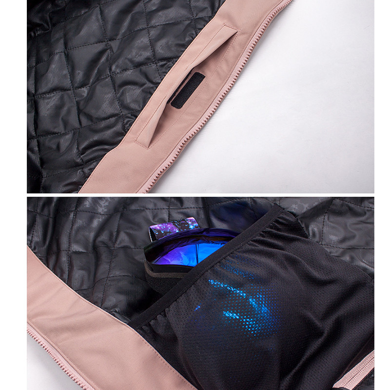 Зимен нов ски костюм Мъжки комбинезон с качулка Спорт на открито Водоустойчив ветроустойчив фурнир Двойна дъска Целни дрехи за сняг Дамски