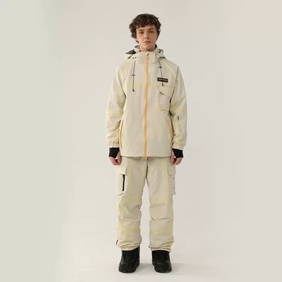 Új síruha női férfi sport snowboard dzseki overál meleg kapucnis síkészlet szélálló vízálló téli ruházat hónadrág