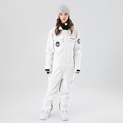 2022 Salopetă de schi dintr-o bucată pentru femei, costume de zăpadă, în aer liber, cu glugă, rezistentă la vânt, impermeabilă, pentru femei, pentru femei, pentru snowboard, ținute, haine