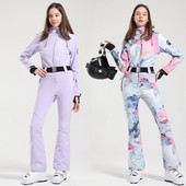 2023 m. žiemos naujas slidinėjimo kombinezonas Moteriškas vientisas slidinėjimo kostiumas lauko snieglenčių striukė Kombinezonai Ploni, atsparūs vėjui, vandeniui atsparūs drabužiai, šilti