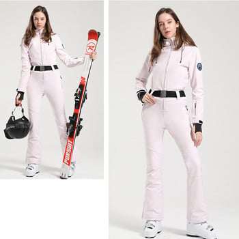 2023 Winter New Ski Jumpsuit γυναικεία ολόσωμη φόρμα για σκι Υπαίθρια φόρμα τζάκετ Snowboard Λεπτή αντιανεμική αδιάβροχη ενδυμασία ζεστή