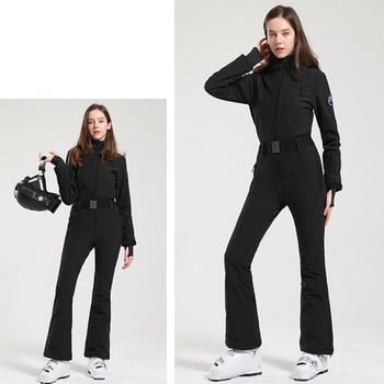 2023 Winter New Ski Jumpsuit γυναικεία ολόσωμη φόρμα για σκι Υπαίθρια φόρμα τζάκετ Snowboard Λεπτή αντιανεμική αδιάβροχη ενδυμασία ζεστή