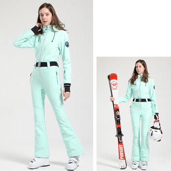 2023 Winter New Ski Jumpsuit γυναικεία ολόσωμη φόρμα για σκι Υπαίθρια φόρμα τζάκετ Snowboard Λεπτή αντιανεμική αδιάβροχη ενδυμασία ζεστή