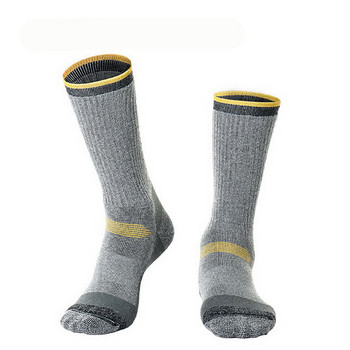 1 чифт зимни топли меки ски чорапи Вълнени удебелени удобни планински чорапи Спорт на открито Мъжки и дамски тръбни чорапи