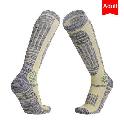 KoKossi sízokni hosszú cső Ajtói Hegymászó Sport Melegen Tartó Törülköző Alsó Vastag Kopásálló Férfi Női Snowboard Zokni