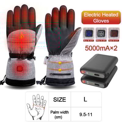 Loogdeel önmelegedő kézmelegítő elektromos hőkesztyű férfi női vízálló snowboard kerékpározás motorkerékpár kerékpáros síkesztyű