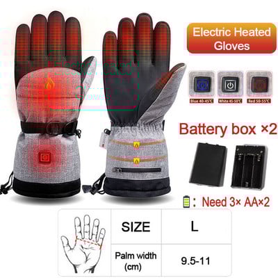 Loogdeel önmelegedő kézmelegítő elektromos hőkesztyű férfi női vízálló snowboard kerékpározás motorkerékpár kerékpáros síkesztyű