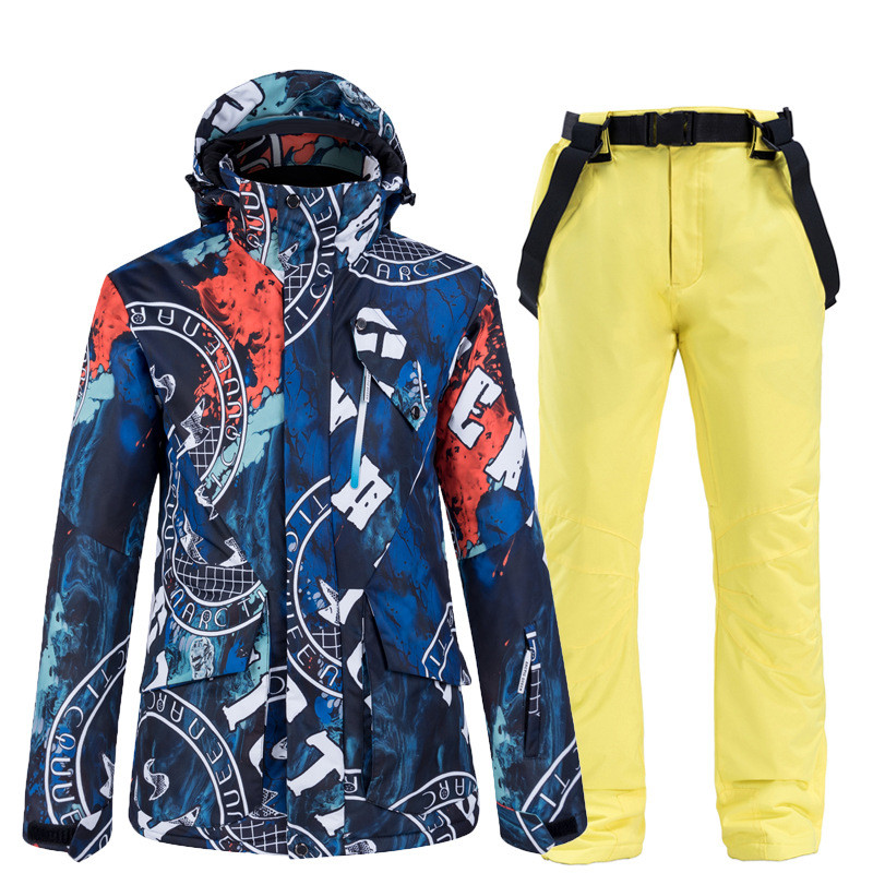 2021-es új férfi síruha szuper meleg vízálló szélálló snowboard kabát nadrág téli hóruhák férfi síelés snowboard szettek
