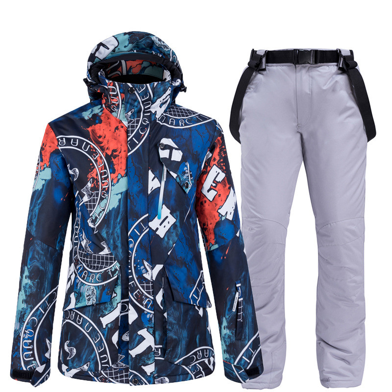 2021-es új férfi síruha szuper meleg vízálló szélálló snowboard kabát nadrág téli hóruhák férfi síelés snowboard szettek