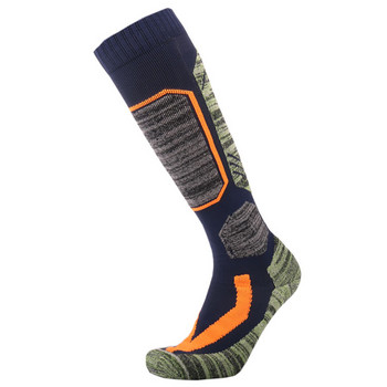 Унисекс Спортни на открито Меки и устойчиви на износване чорапи за сняг Топли през зимата Дълги тръбни ски удебелени чорапи Ексклузивни ски чорапи