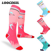 Loogdeel Winter Long Tube Дамски чорапи за ски сноуборд, абсорбиращи потта, устойчиви на износване високоеластични топли спортни чорапи за сняг на открито