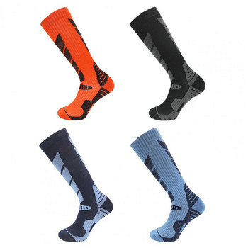 1 чифт полезни високи до коленете устойчиви на износване удебелени хавлиени спортни чорапи на открито за зимни спортове Чорапи за катерене Ски чорапи