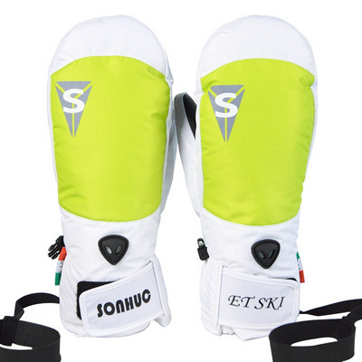 ET Mănuși de schi pentru snowboard, impermeabile, iarnă, mănuși termice pentru zăpadă, schi, motocicletă de zăpadă -30 frânghie pentru încheietura mâinii, bărbați, femei, tactil, telefon reflectorizant