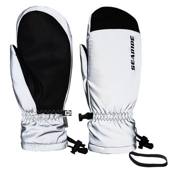 Светлоотразителни ски ръкавици Сноуборд Моторна шейна Водоустойчиви Издръжливи топли памучни ръкавици Зимни ръкавици за сняг Дишащи