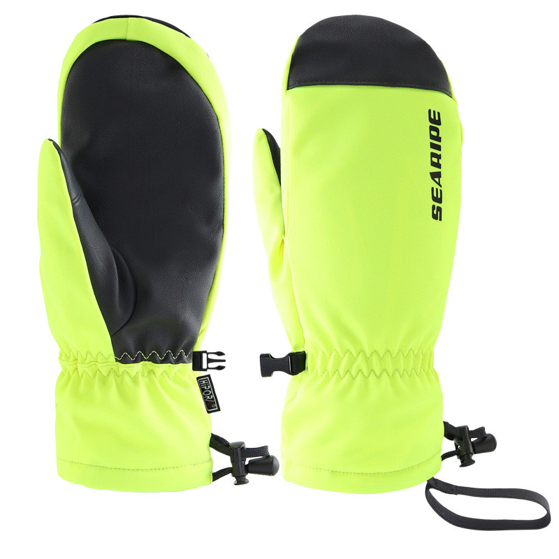 Светлоотразителни ски ръкавици Сноуборд Моторна шейна Водоустойчиви Издръжливи топли памучни ръкавици Зимни ръкавици за сняг Дишащи