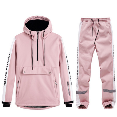 Zimski novi skijaški set Hoodies Ženski muški topli kombinezoni Jakne za snowboard na otvorenom Snježne hlače Skijaška odijela Otporan na vjetar Vodootporan