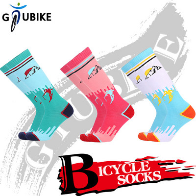 GTUBIKE Топли чорапи за колоездене на открито Зимни дишащи студоустойчиви абсорбиращи потта еластични топлинни спортни дълги чорапи