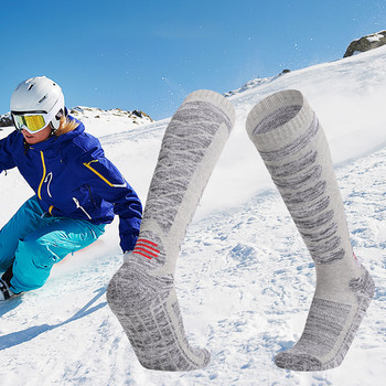 GOBYGO κάλτσες για σκι με πάχυνση εξωτερικού χώρου Πετσέτα κάτω Άνδρες Γυναίκες Άνετες Διατηρούνται ζεστές, χωρίς να κολλάνε σκι Κάλτσες με μακριά σωλήνα