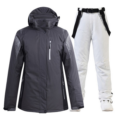 -30 Blue Pure Colors Női és Férfi hóruha, Snowboard Ruházat Téli Vízálló Jelmezek Síkészletek Kabát + Övnadrág