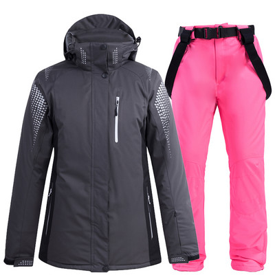 -30 Blue Pure Colors Női és Férfi hóruha, Snowboard Ruházat Téli Vízálló Jelmezek Síkészletek Kabát + Övnadrág