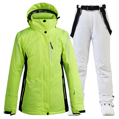 -30 Blue Pure Colors Női és Férfi hóruha, Snowboard Ruházat Téli Vízálló Jelmezek Síkészletek Kabát + Övnadrág