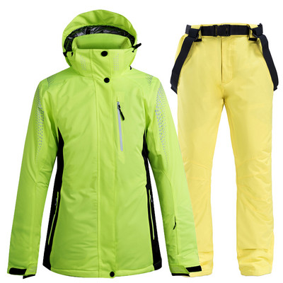 -30 Blue Pure Colors Női és Férfi hóruha, Snowboard Ruházat Téli Vízálló Jelmezek Síkészletek Kabát + Övnadrág