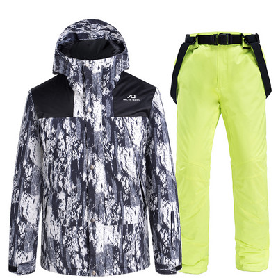 2021-es új férfi síruha Divatos, meleg, szélálló szabadtéri síelésre alkalmas sporthóruha Hidegálló vízálló színes síruha