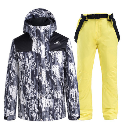 2021-es új férfi síruha Divatos, meleg, szélálló szabadtéri síelésre alkalmas sporthóruha Hidegálló vízálló színes síruha