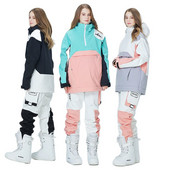 Síruha Férfi Női Snowboard Kabát + Nadrág Snowboard Ruha vízálló Szélálló Síkabát Nadrág Vastag Thermal Parka