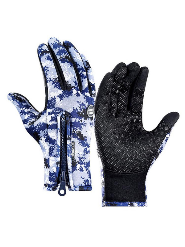 Зимни топли със сензорен екран ръкавици за бягане, колоездене за мъже, жени за B-FOREST Унисекс със сензорен екран, зимни топлинни топли спортове