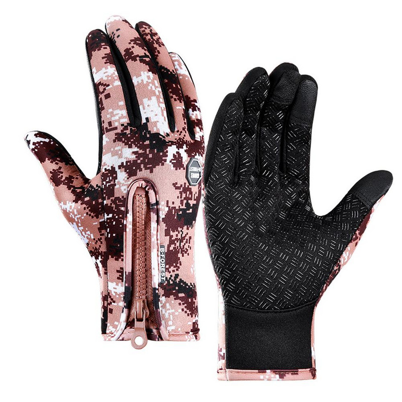 Зимни топли със сензорен екран ръкавици за бягане, колоездене за мъже, жени за B-FOREST Унисекс със сензорен екран, зимни топлинни топли спортове