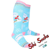 Зимни външни чорапи с висока тръба Термо ски чорапи Меки високи еластични топли спортни абсорбиращи потта сноуборд снежни чорапи Дамски