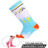 Колоездене Ски Дълги тръбни чорапи Зима Ски на открито Велосипед Катерене Туризъм Високо еластични абсорбиращи потта Спортни топли чорапи