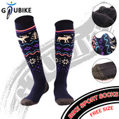 GTUBIKE Merino vunene čarape Zimske za kožu, zadebljane, tople, udobne, biciklističke, skijaške, termoelastične, planinarske čarape za penjanje