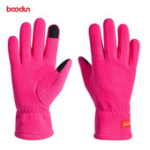 Boodun Зимни ръкавици със сензорен екран Мъже Жени Топли термополарени ръкавици Ветроустойчиви Ръкавици за бягане на открито, ски, сноуборд
