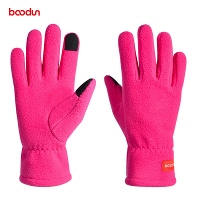 Boodun Зимни ръкавици със сензорен екран Мъже Жени Топли термополарени ръкавици Ветроустойчиви Ръкавици за бягане на открито, ски, сноуборд