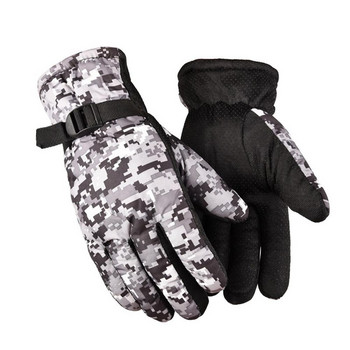 Ръкавици за спорт на открито Водозащитни силиконови ръкавици за длан Вътрешен полар Сноуборд ръкавици Неплъзгащи се ски ръкавици Топли ръкавици за мъже