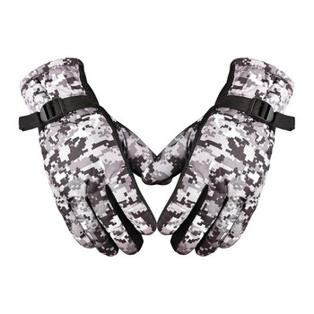 Ръкавици за спорт на открито Водозащитни силиконови ръкавици за длан Вътрешен полар Сноуборд ръкавици Неплъзгащи се ски ръкавици Топли ръкавици за мъже