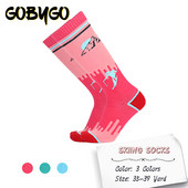 1 чифт зимни топли дълги тръбни дамски чорапи за ски, абсорбиращи потта, устойчиви на износване, високоеластични меки чорапи за спорт на открито, сняг, сноуборд