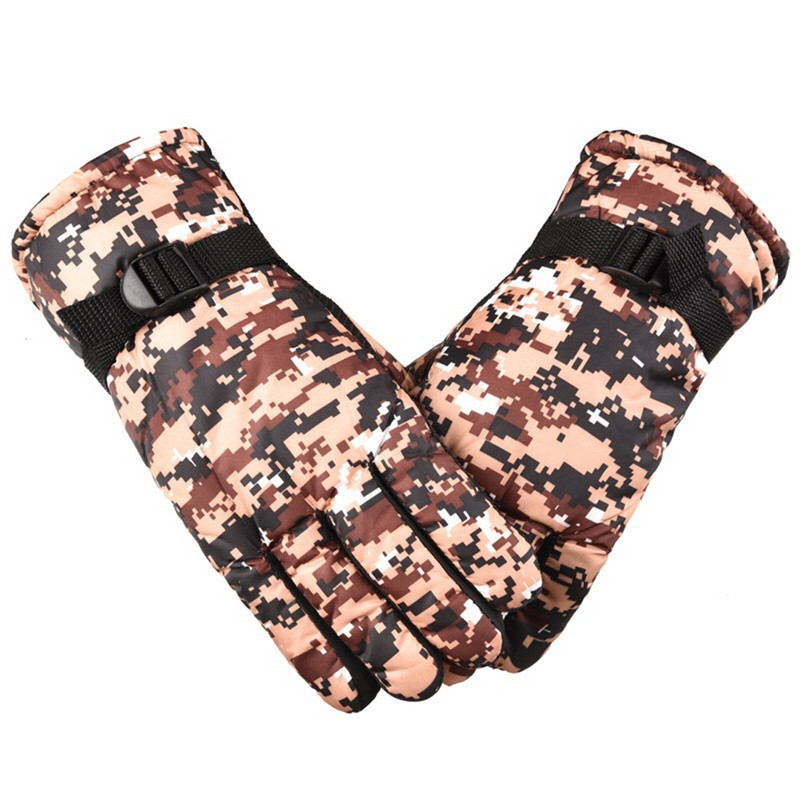Зимни топли ръкавици за мъже на открито Военни камуфлажни ски топли удебелени водоустойчиви ръкавици Отопляеми модни ръкавици за каране на велосипед Ски ръкавици
