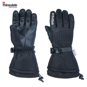 Висококачествени зимни ски ръкавици за сняг черни мъжки жени 3M Thinsulate водоустойчиви Thouchscreen сноуборд моторни шейни ръкавици
